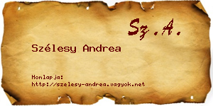 Szélesy Andrea névjegykártya