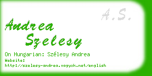 andrea szelesy business card